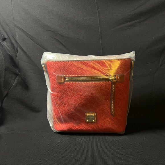 Dooney and Bourke Red Pebble Grain Small Zip Crossbody NWT - Picture 5 of 8